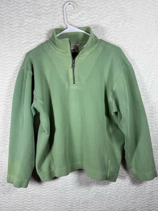 Tommy Bahama Sweaters - Tommy Bahama Light Sage Green Quarter-Zip Pullover Sweater. So soft & the color🔥